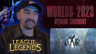 GENSHIN PLAYER REACTS TO WORLD 2023 Finals Opening Ceremony First Time Reacting to League of Legends [upl. by Roseanne]