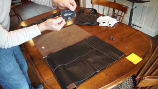 Make a leather haversack from a leather coat [upl. by Aubyn]