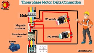 3 phase motor dol connection [upl. by Aicemak583]