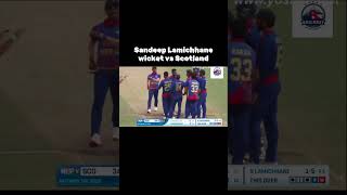 Sandeep25 wicket vs Scotland cricket sandy wicket nepvsscotland nepalcricket nepal viralvideo [upl. by Menedez]