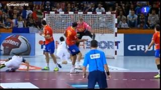 EspañaFrancia  Mundial Balonmano 2015  Semifinales [upl. by Brynne]