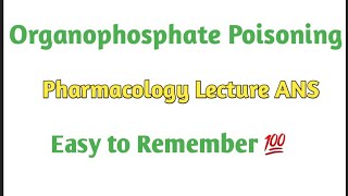 ORGANOPHOSPHATE POISONING Pharmacology [upl. by Finnie860]