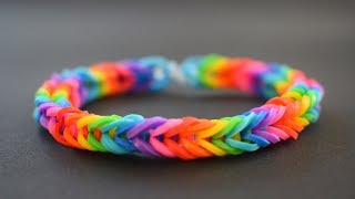 DIY  How to make Rainbow Loom Bracelet with your fingers  EASY TUTORIAL  Friendship Bracelet [upl. by Ikciv296]