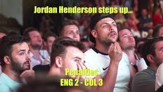 World Cup 2018 England vs Colombia  fans amazing reactions [upl. by Gurolinick]