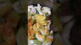 Luffa Gourd with prawn simple recipe food recipe cooking shortsvideo shortsshort [upl. by Bluma]