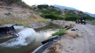 Canal Boarding  Ghetto Wakeboarding  DEVINSUPERTRAMP [upl. by Zane599]