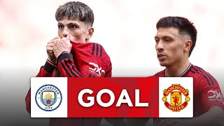 GOAL  Garnacho  Manchester City 01 Manchester United  Final  Emirates FA Cup 202324 [upl. by Stortz]