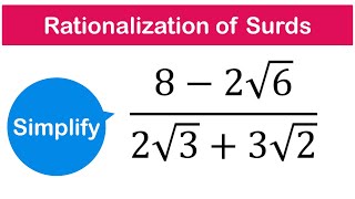 Algebra teachers always want us to quotrationalize the denominatorquot but why [upl. by Bouton]