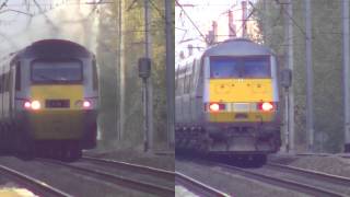 East Coast 125 Class 43 vs East Coast 225 Class 91 [upl. by Yong]