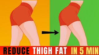 5 Min Inner Thigh Workout  How to Slim Thigh At Home [upl. by Yluj]