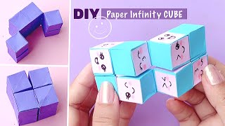 How to make a paper Infinity Cube Infinity cube fidget toy viral TikTok fidget toys [upl. by Mcnally41]