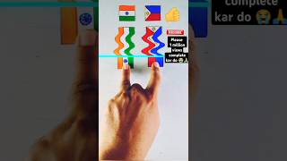 🇮🇳🇵🇭 how to draw flag  flag magic video  how to Indian flag  drawing viralvideo [upl. by Orodisi]