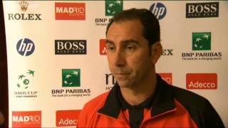 Davis Cup Final 2011  Preview Interview Costa [upl. by Meara835]