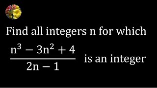 Putman and Beyond Find all integers n for which n3  3n2  42n  1 is an integer [upl. by Asial644]