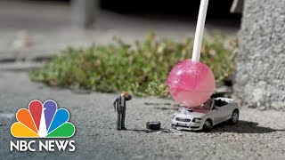 Artist Creates Miniature Dramas On London’s Streets  NBC News [upl. by Macmahon]