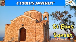 Stunning Sunset Location  St Elias Hilltop Church Protaras Cyprus [upl. by Joelly]