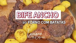 Bife ancho ao forno com batatas receitafácil praticidadenacozinha [upl. by Mcadams566]