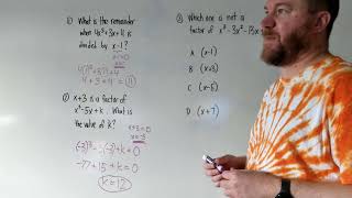 Remainder Theorem and Factor Theorem [upl. by Elorac]