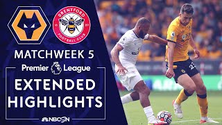 Wolves v Brentford  PREMIER LEAGUE HIGHLIGHTS  9182021  NBC Sports [upl. by Pazit]