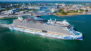 Norwegian Prima cruise ship Southampton UK 4K 24th June 2023 [upl. by Roumell14]