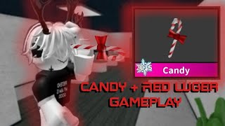 CANDY  RED LUGER GAMEPLAY MM2 [upl. by Stichter]