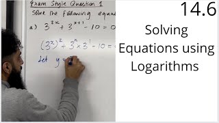 Edexcel AS Level Maths 146 Solving Equations using Logarithms [upl. by Mailli731]