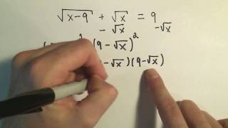 Solving an Equation Containing Two Radicals  Example 1 [upl. by Behm]