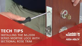 Installing the ML2000 Series Mortise Lock with Sectional Rose Trim  Technical Product Support [upl. by Llewej310]