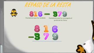 wwwmatecitoscom 3º Primaria Repaso de las Restas [upl. by Epoillac]