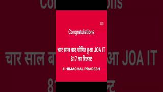 HP JOA IT 817 himachal Pradesh  Results [upl. by Aciret]