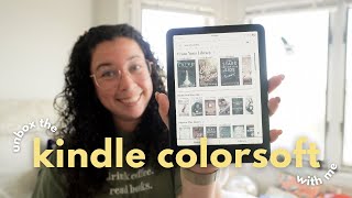 UNBOX THE 2024 KINDLE COLORSOFT WITH ME full kindle setup tutorial  compare to kindle paperwhite [upl. by Merat]