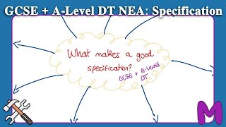 What makes a good specification  GCSE amp ALevel DT NEA [upl. by Casey]