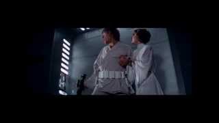 Star Wars New Hope Luke and Leia Swing scene First Kiss [upl. by Medor]