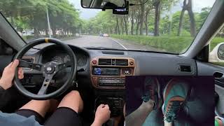 POV Manual Car Driving in Traffic  Pedal Cam [upl. by Anippesuig]