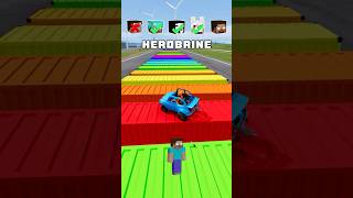 NOOB vs PRO vs HACKER vs HEROBRINE Car Jump Challenge 5 🤩 🚗 shorts beamngdrive [upl. by Teeter67]