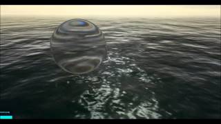 Playing with ocean  water shader refractive glass material webGL  threejs [upl. by Eldnar]