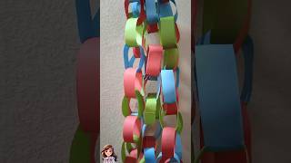 DIY Easy Paper Chain Decoration paperchain diy papercraft shorts youtubeshorts [upl. by Giverin370]