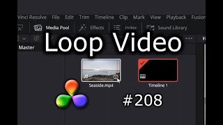 DaVinci Resolve Tutorial How to Loop a Video Clip [upl. by Elletnuahs]