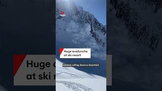 Huge avalanche at ski resort [upl. by Anialem451]