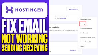 Hostinger Email Not WorkingSending Recieving FIX [upl. by Aissenav]