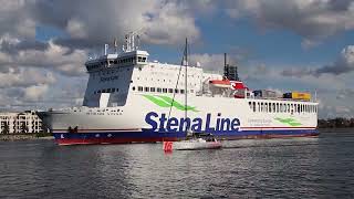 Stena Vinga  Stena Line auslaufen RostockWarnemünde [upl. by Ennairac]