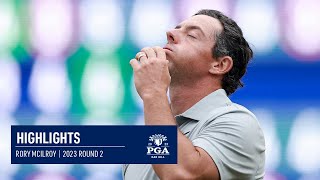 Rory McIlroy Cards 1Under Par 69  Round 2  2023 PGA Championship [upl. by Nolyaw]