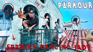 Parkour vs SERBIAN DANCING LADY ESCAPE 16  Epic Parkour POV HORROR Movie Chase [upl. by Epotimet]