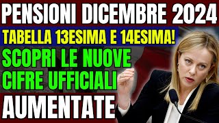 quotPensioni Dicembre 2024 Tabella 13esima e 14esima Scopri le Nuove Cifre Ufficiali Aumentate ✅ [upl. by Monto]