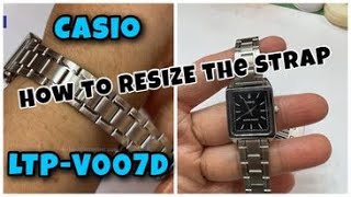 Casio LTPV007D1 How to adjust the strap or Resize the strap [upl. by Pawsner]