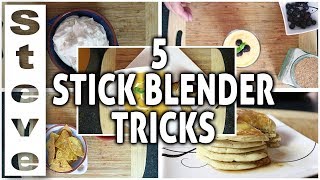 5 STICK BLENDER TRICKS  Immersion Blender Recipes [upl. by Renraw]