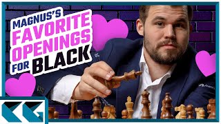 Magnus Carlsen’s FAVORITE Chess Openings for Black [upl. by Etteiram]