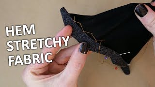 Invisible Hem on a Stretchy Fabric  Impatient Tutorials [upl. by Rivy555]