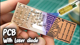 INCREDIBLE ONLY 4W of 40W to make PCB with diode laser engraver [upl. by Nickey]