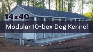 14x40 Modular 10box Custom Dog Kennel  Greer SC [upl. by Adyam]